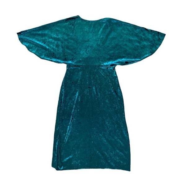 The Vanity Room NWT Nordstrom’s Crushed Velvet Faux Wrap Dress Size XS - Picture 5 of 12